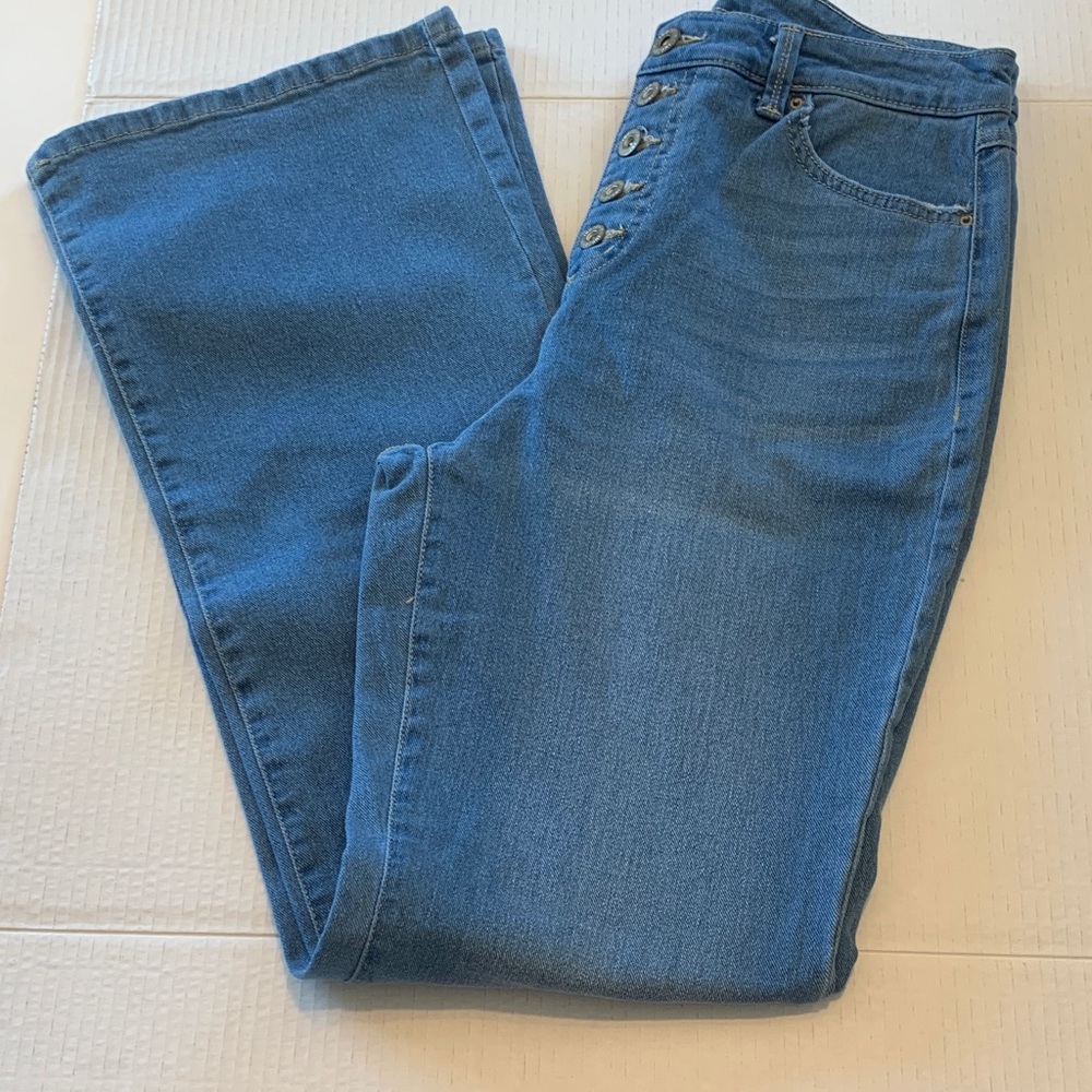Inc Denim Button Up Wide Leg Denim Jeans Size 10/30 EUC